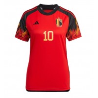 Belgien Eden Hazard #10 Hjemmebanetrøje Dame VM 2022 Kortærmet